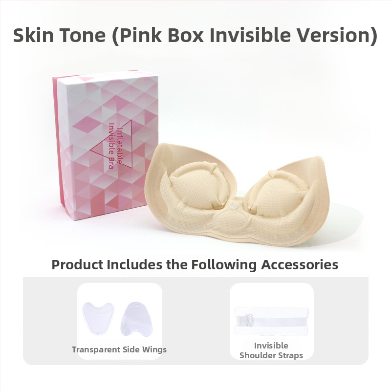 Jednodielna nafukovacia neviditeľná podprsenka pre malé prsia, push-up, bezšvový dizajn, odnímateľné dvojité ramienka, bočné zapínanie, nylon s elastanom, vhodný na svadobné šaty