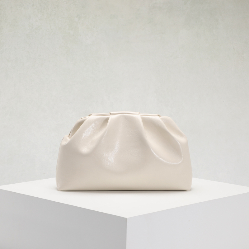 Geantă clutch din piele PU, stil urban minimalist, formă orizontală pătrată, închidere cu fermoar, buzunar intern ascuns cu fermoar și buzunar pentru telefon