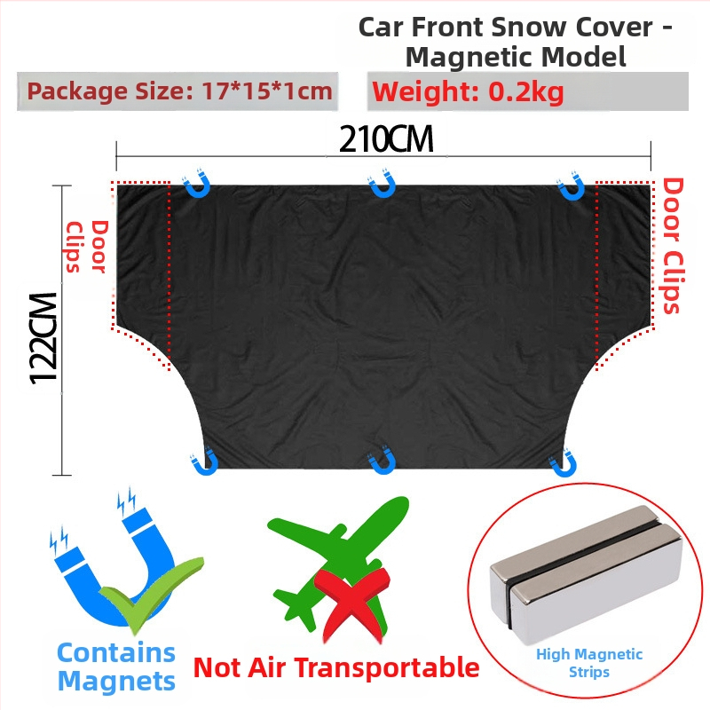 Priekinis automobilio sniego dangtelis, Oxford audinys, magnetinis tvirtinimas, suderinama su Toyota, individualus logotipas