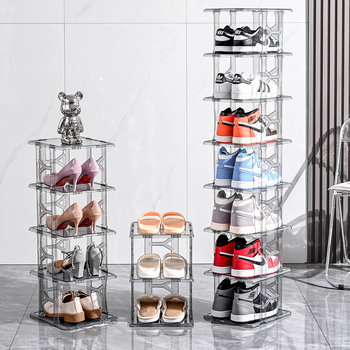 Įėjimo sulankstomas batų laikiklis, 1 lygiu, plastikas, modelis YH911, šiuolaikiškas paprastas stilius, daugiafunkcinis