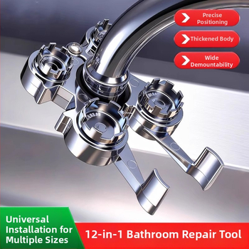 Daudzfunkcionāla krāna aeratora atslēga demontāžai, ventila kodola uzstādīšanai un remontam (lējums, mūsdienīgs minimālisma stils)