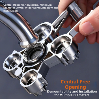 Daudzfunkcionāla krāna aeratora atslēga demontāžai, ventila kodola uzstādīšanai un remontam (lējums, mūsdienīgs minimālisma stils)