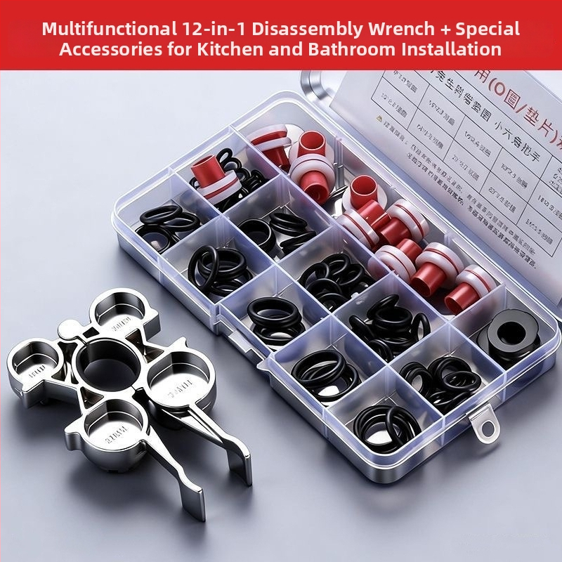 Daudzfunkcionāla krāna aeratora atslēga demontāžai, ventila kodola uzstādīšanai un remontam (lējums, mūsdienīgs minimālisma stils)