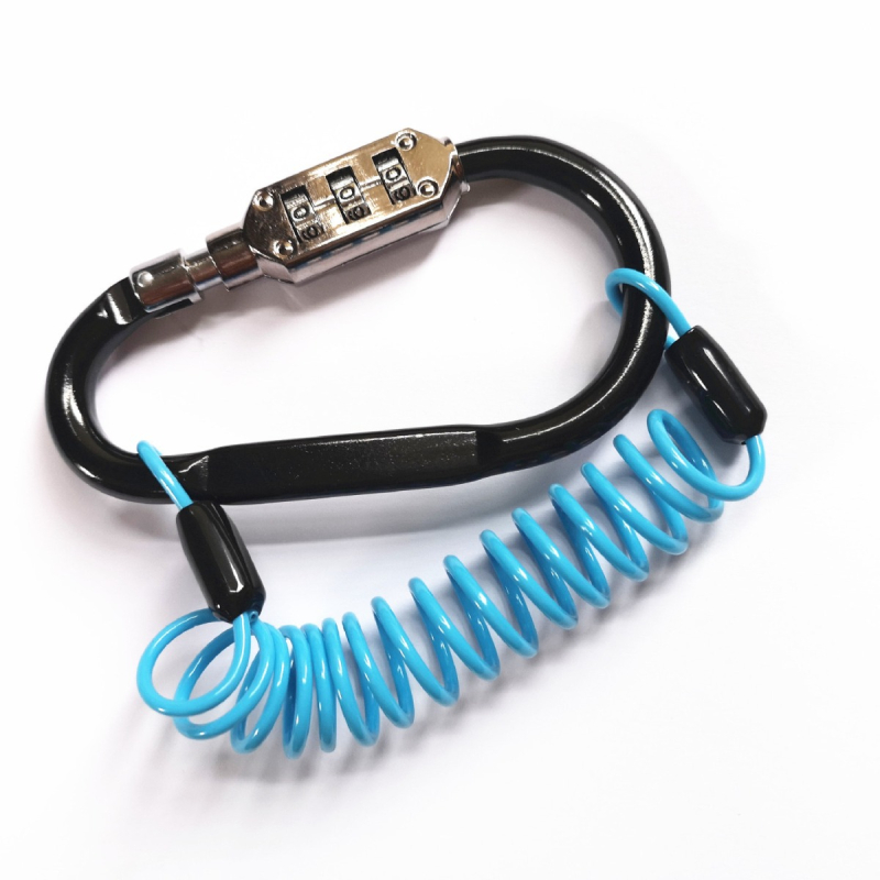 Mechanikus lakat D-típusú hátizsák-karabinerrel, cinkötvözetből, modell 407, testreszabható feldolgozás