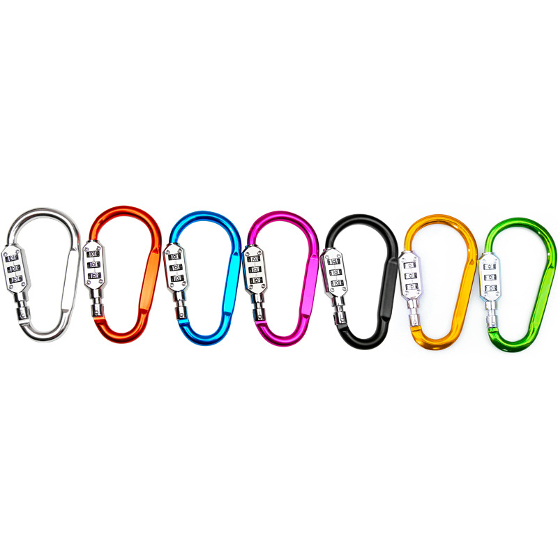 Mechanikus lakat D-típusú hátizsák-karabinerrel, cinkötvözetből, modell 407, testreszabható feldolgozás