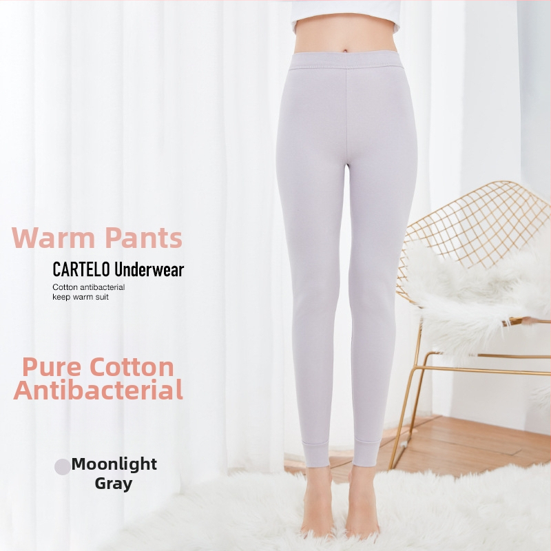Moterų grynos medvilnės antibakterinės šilumos kelnaitės, vienos sluoksnio, 95–100% medvilnė, tankis 201–250 g/m²