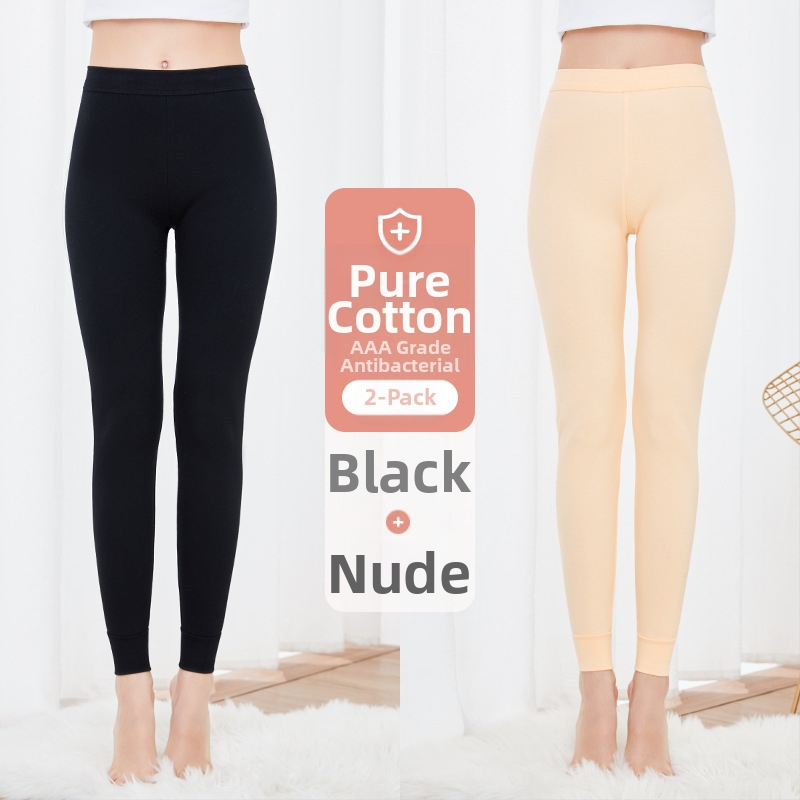 Moterų grynos medvilnės antibakterinės šilumos kelnaitės, vienos sluoksnio, 95–100% medvilnė, tankis 201–250 g/m²