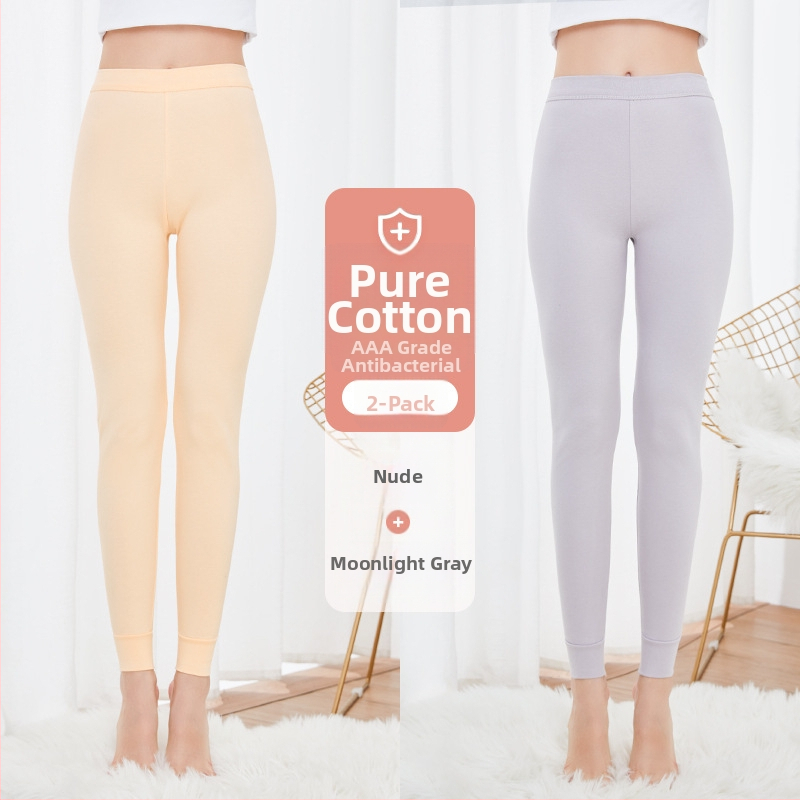 Moterų grynos medvilnės antibakterinės šilumos kelnaitės, vienos sluoksnio, 95–100% medvilnė, tankis 201–250 g/m²
