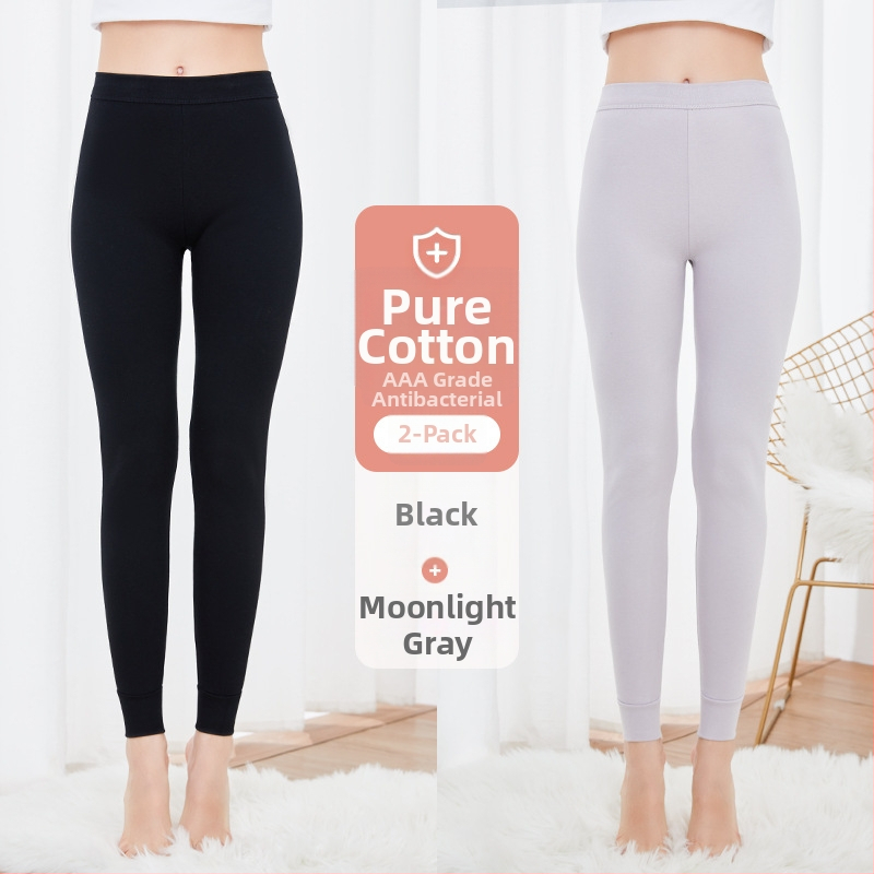 Moterų grynos medvilnės antibakterinės šilumos kelnaitės, vienos sluoksnio, 95–100% medvilnė, tankis 201–250 g/m²