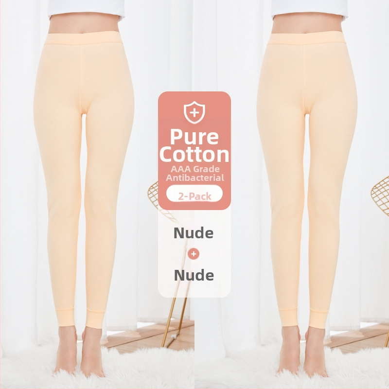 Moterų grynos medvilnės antibakterinės šilumos kelnaitės, vienos sluoksnio, 95–100% medvilnė, tankis 201–250 g/m²