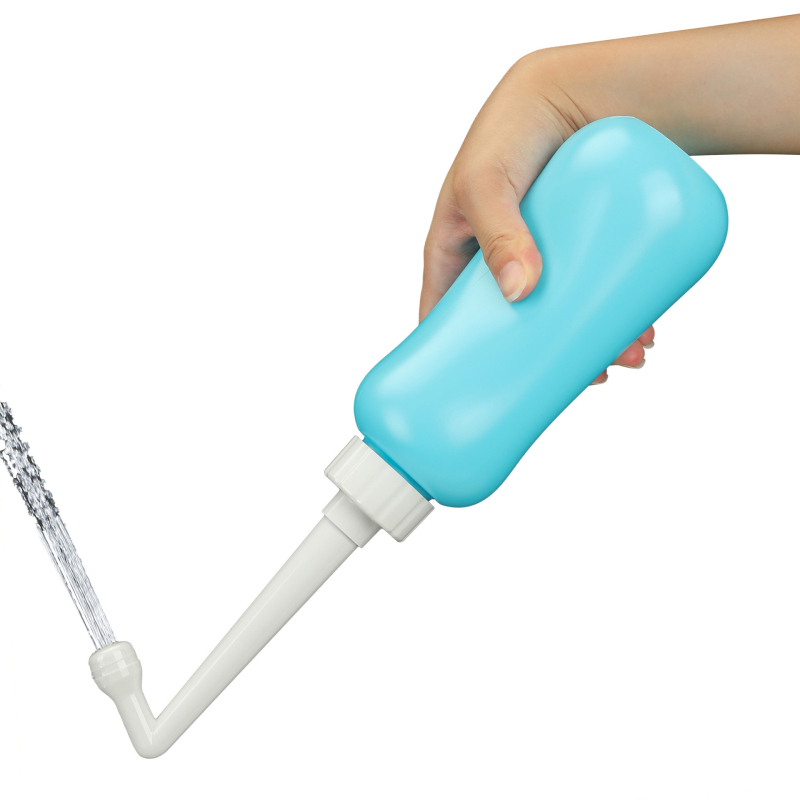 LSCOLO hordozható perineális irrigátor, ABS+EVA anyag, EU CE tanúsítvány, kézi működtetés