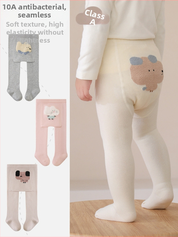 Laste sukkpüksid kammitud puuvillast karikatürimustriga, hingavad, kevad-sügiseks, unisex