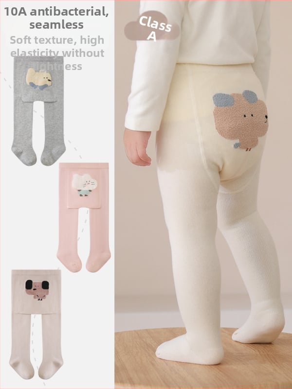 Laste sukkpüksid kammitud puuvillast karikatürimustriga, hingavad, kevad-sügiseks, unisex