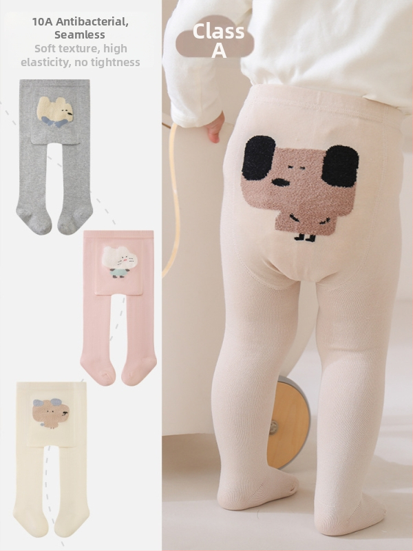 Laste sukkpüksid kammitud puuvillast karikatürimustriga, hingavad, kevad-sügiseks, unisex