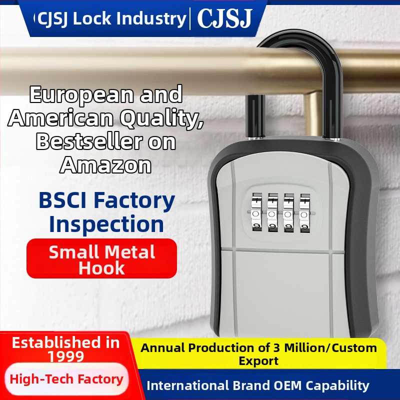 Box na heslá s hákom, hliníková zliatina, model CH-807-L, mechanické zámky, hrúbka tyče 9 mm, vzdialenosť tyčí 28 mm