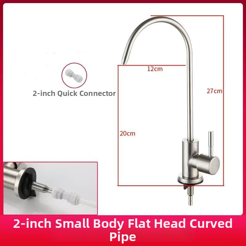 Ventil pre čistič vody, 304 nerezová oceľ, kuchynský priamy pitný vodovod, studená voda, pripojenie 2/4 bodov, keramický kotúčový ventil