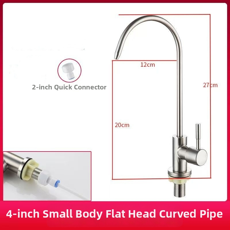 Ventil pre čistič vody, 304 nerezová oceľ, kuchynský priamy pitný vodovod, studená voda, pripojenie 2/4 bodov, keramický kotúčový ventil