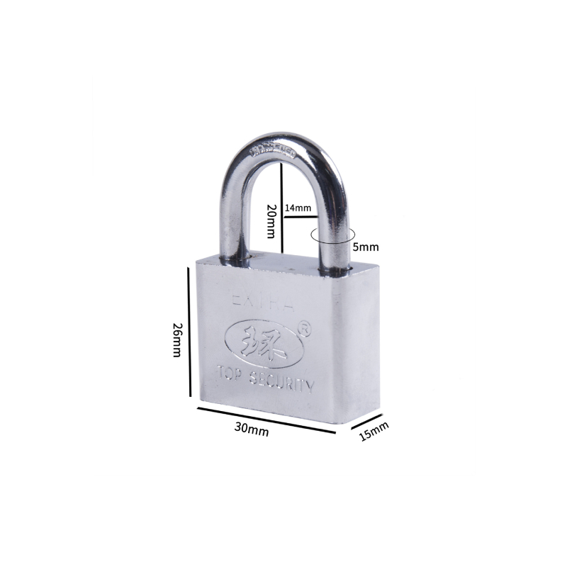 Încuietoare pentru uz casnic, set lacăte Padlock Lockset, material fier, finisaj cromat, stil modern minimalist