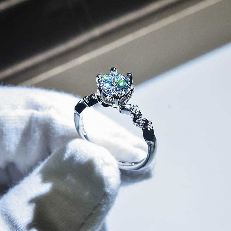 Baojiali cirkonio žiedas, širdies dizainas, moterims