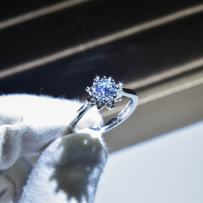 Baojiali cirkonio žiedas, širdies dizainas, moterims