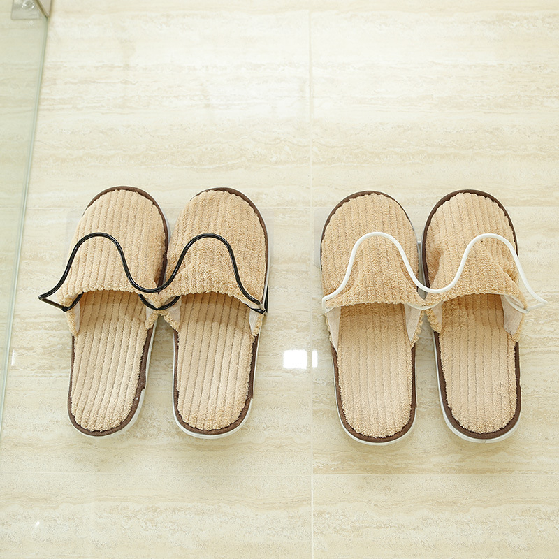 Nástenný vešiak na papuče, 2 úrovne, z železa, bez vrtania, moderný japonský štýl