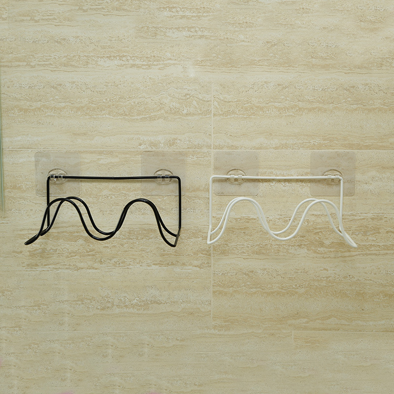 Nástenný vešiak na papuče, 2 úrovne, z železa, bez vrtania, moderný japonský štýl