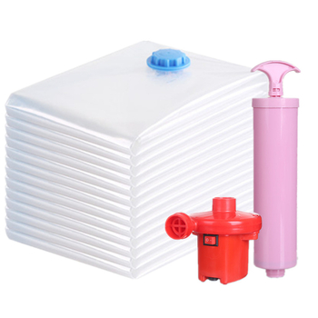 Vakuumska vreća za odjeću i prekrivač, prozirna, usisni tip, s pumpom, model C0012, materijal PA + PE