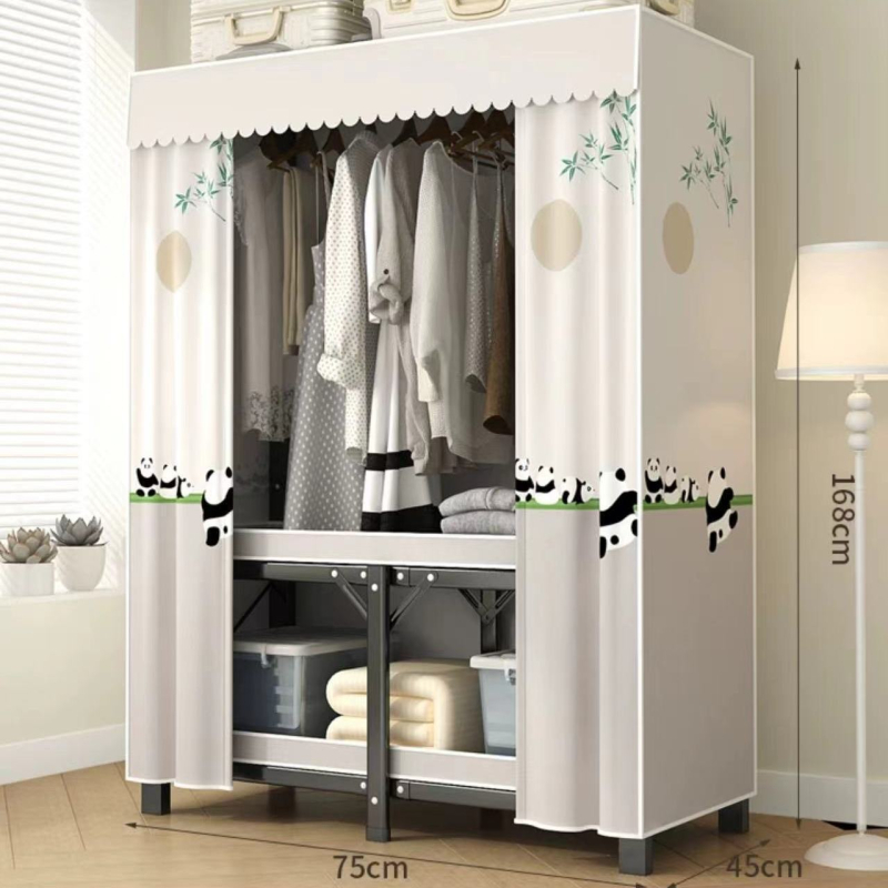 Összehajtható gardrób acélvázú - szerelés nélküli, tartós, egyszerű, modern dizájn