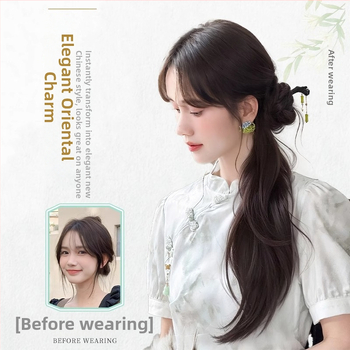 Paruka s chvostom v novom čínskom štýle pre ženy, vlákno odolné voči teplu, nie je možné farbiť, značka Strange, model Gfym ponytail