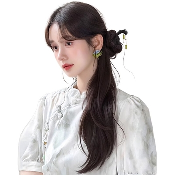 Paruka s chvostom v novom čínskom štýle pre ženy, vlákno odolné voči teplu, nie je možné farbiť, značka Strange, model Gfym ponytail