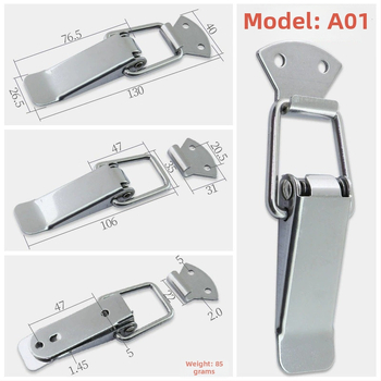 A01 nikkelezett vas zár kampóval a szerszámdobozhoz