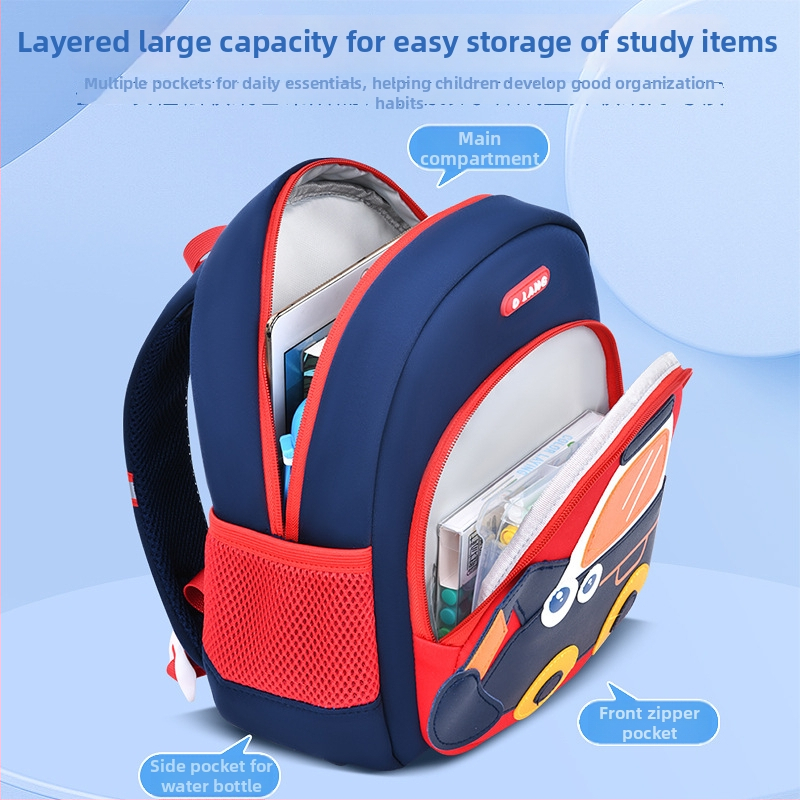 Olang detský batoh s motívom bagra, priedušný a nepremokavý polyester, ultra ľahký, antibakteriálny, zakrivené ramenné popruhy