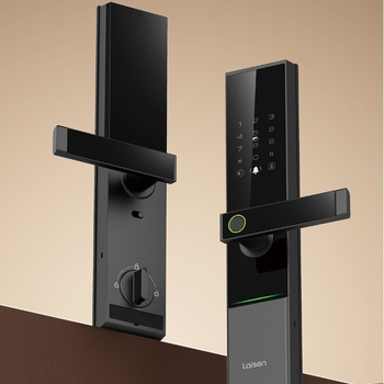 Leisen vodotesná biometrická zámka na bezpečnostné drevené dvere (Model A1; kapacita uložených odtlačkov 100; počet odomknutí >100000; skenovací čas <50 ms; napájanie DC)