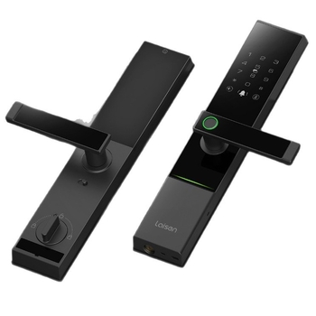 Leisen vodotesná biometrická zámka na bezpečnostné drevené dvere (Model A1; kapacita uložených odtlačkov 100; počet odomknutí >100000; skenovací čas <50 ms; napájanie DC)