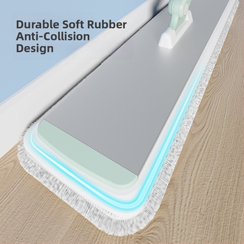 Plakanā mop ar alumīnija sakausējuma teleskopisko rokturi, mikrošķiedra, sausā/mitrā tīrīšana, nestspēja virs 10 kg