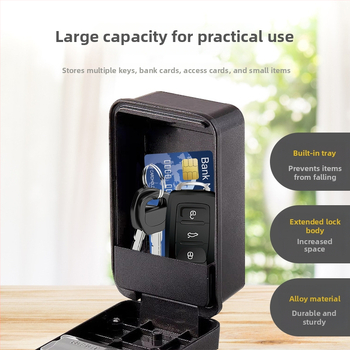 Kodo užrakinamas metalinis raktų seifas – Modelis 911, Car King; tinkamas statybvietėms, B&B ir kiemams (Modelis: 911; Medžiaga: metalas; Prekės ženklas: Car King; Tipas: kodinis užraktas; Pritaikymas: statybvietėms, B&B, kiemams)