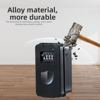 Kodo užrakinamas metalinis raktų seifas – Modelis 911, Car King; tinkamas statybvietėms, B&B ir kiemams (Modelis: 911; Medžiaga: metalas; Prekės ženklas: Car King; Tipas: kodinis užraktas; Pritaikymas: statybvietėms, B&B, kiemams)