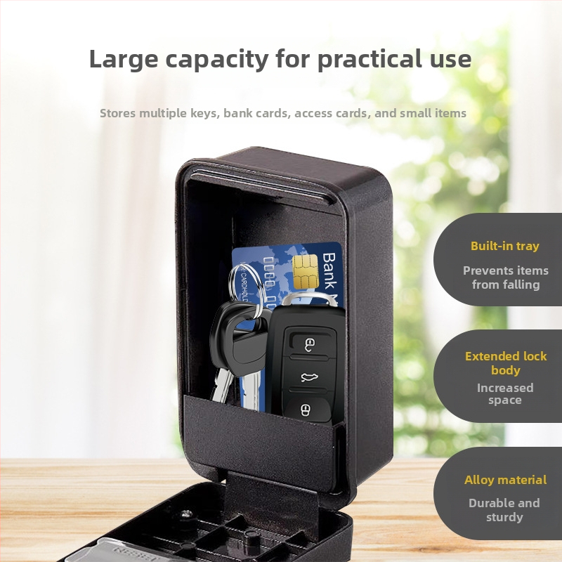 Metāla atslēgu seifs ar kodu slēdzeni – Modelis 911, Zīmols Car King; piemērots būvlaukumiem, viesu mājām B&B un pagalmiem (Modelis: 911; Materiāls: metāls; Zīmols: Car King; Tips: kodu slēdzene; Piemērošana: būvlaukumi, B&B, pagalmi)