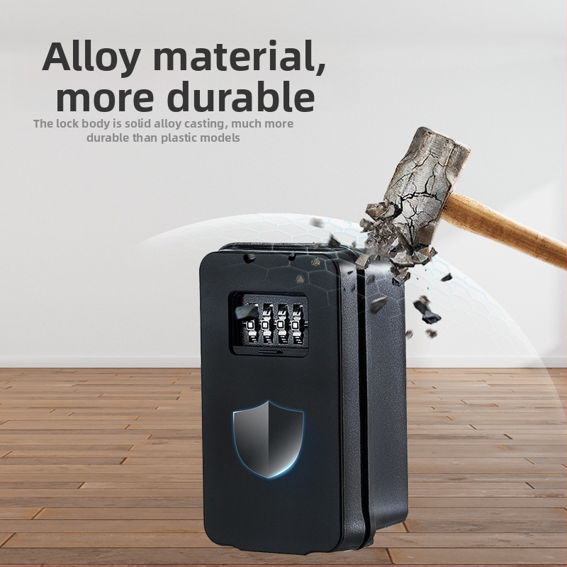 Metāla atslēgu seifs ar kodu slēdzeni – Modelis 911, Zīmols Car King; piemērots būvlaukumiem, viesu mājām B&B un pagalmiem (Modelis: 911; Materiāls: metāls; Zīmols: Car King; Tips: kodu slēdzene; Piemērošana: būvlaukumi, B&B, pagalmi)