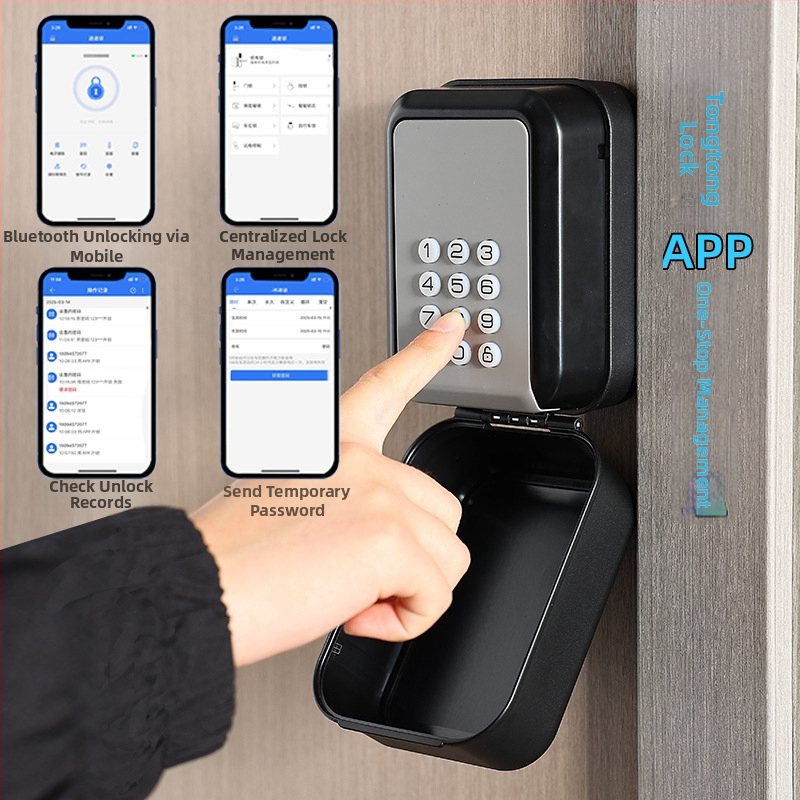 Gudra atslēgu kaste ar parolu, alumīnija sakausējums, modelis G22_, Bluetooth attālinātai atbloķēšanai, ārējā ūdensizturība, piemērota viesnīcām un viesu mājām