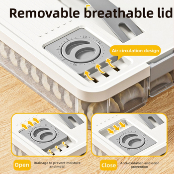 Daugiapakopis šaldiklio dėklas koldūnams – namų koldūnų plokštelė, PP medžiaga, paprastas dizainas