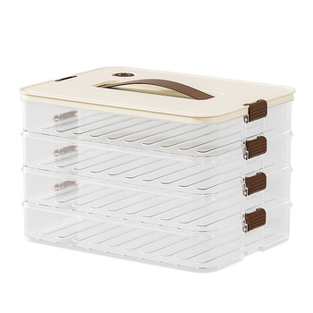 Gombóc tároló doboz — élelmiszer-minőségű, fagyasztásra alkalmas, átlátszó, fedéllel (Műanyag; Modern és minimalist dizájn)