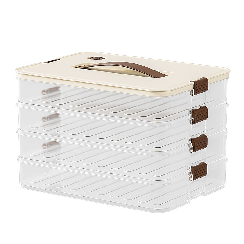 Gombóc tároló doboz — élelmiszer-minőségű, fagyasztásra alkalmas, átlátszó, fedéllel (Műanyag; Modern és minimalist dizájn)