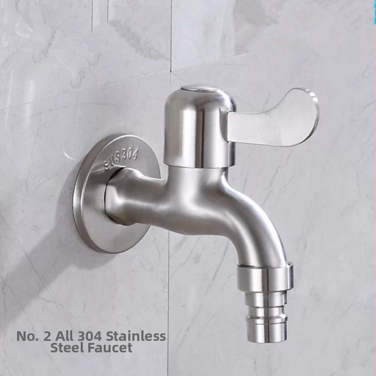 Prívod pre práčku z nehrdzavejúcej ocele 304, model 304-5, nástenná inštalácia, jednoručné ovládanie, povrchová úprava: drôtový ťah