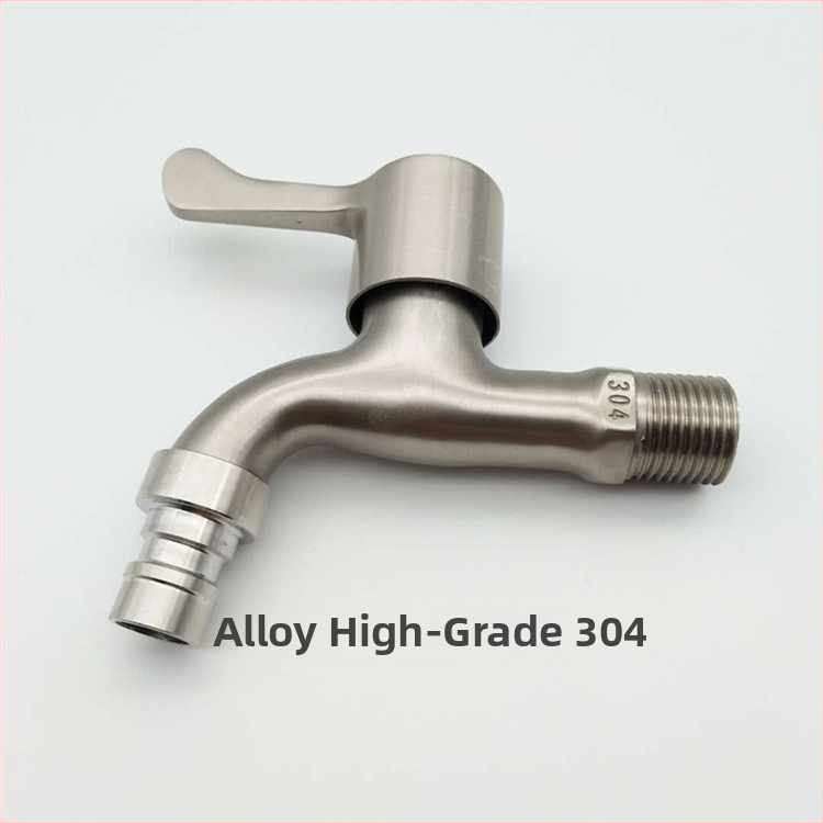 Prívod pre práčku z nehrdzavejúcej ocele 304, model 304-5, nástenná inštalácia, jednoručné ovládanie, povrchová úprava: drôtový ťah