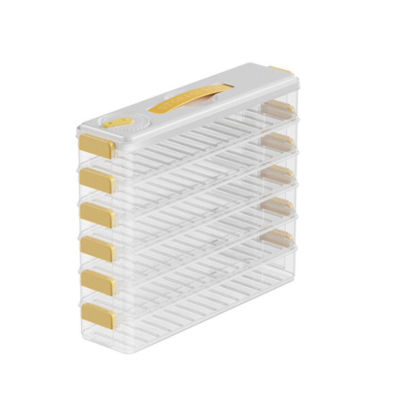 Κουτί αποθήκευσης γευμάτων για το ψυγείο, πολυεπίπεδη ορθογώνια κατασκευή με στενές ακμές, πλαστικό κατάλληλο για τρόφιμα; απλό στυλ; χωρίς ιδιωτική μάρκα