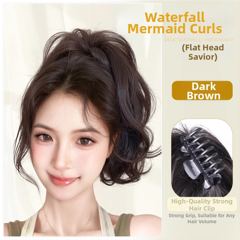 Paruka s konjskim repom, vodopádový dizajn, vysoká koruna, syntetické vlasy odolné voči teplu, nie je vhodná na farbenie ani žehlenie