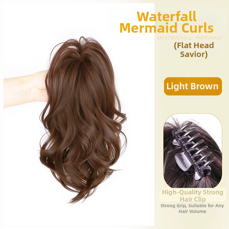 Paruka s konjskim repom, vodopádový dizajn, vysoká koruna, syntetické vlasy odolné voči teplu, nie je vhodná na farbenie ani žehlenie