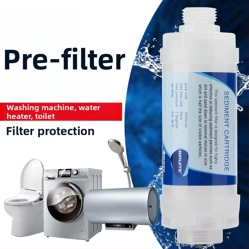 Filtr prvku Briette pre vodný čistič – PP bavlna; určený pre toaletu, práčku, sprchu a ohrievač vody; odstraňuje hrdzu a sediment