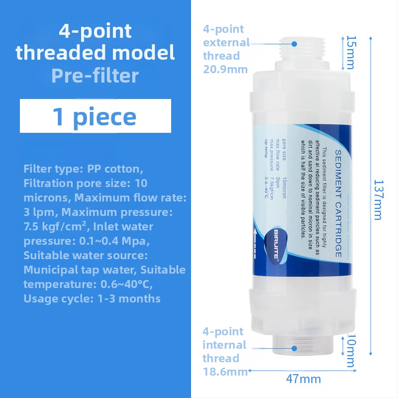 Filtr prvku Briette pre vodný čistič – PP bavlna; určený pre toaletu, práčku, sprchu a ohrievač vody; odstraňuje hrdzu a sediment